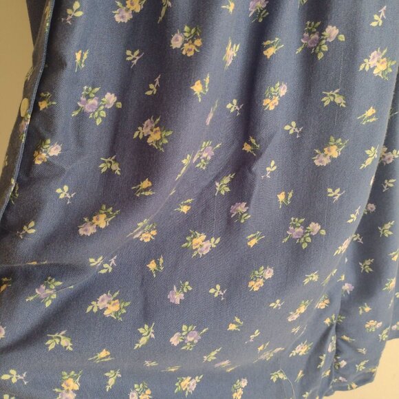 Laura Ashley Girls Blue Floral Dress Sz 8-9 Vtg 90s Button Back Prarie Maxi - Picture 12 of 13